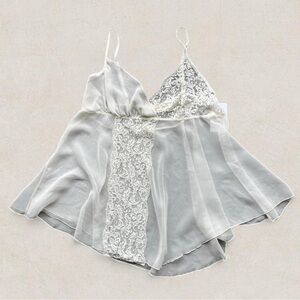 Victoria's Secret Gold Label White Lace Camisole